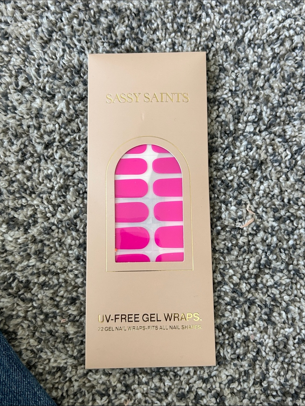 Sassy Saints Hot Pink UV-Free Gel Nail Wraps